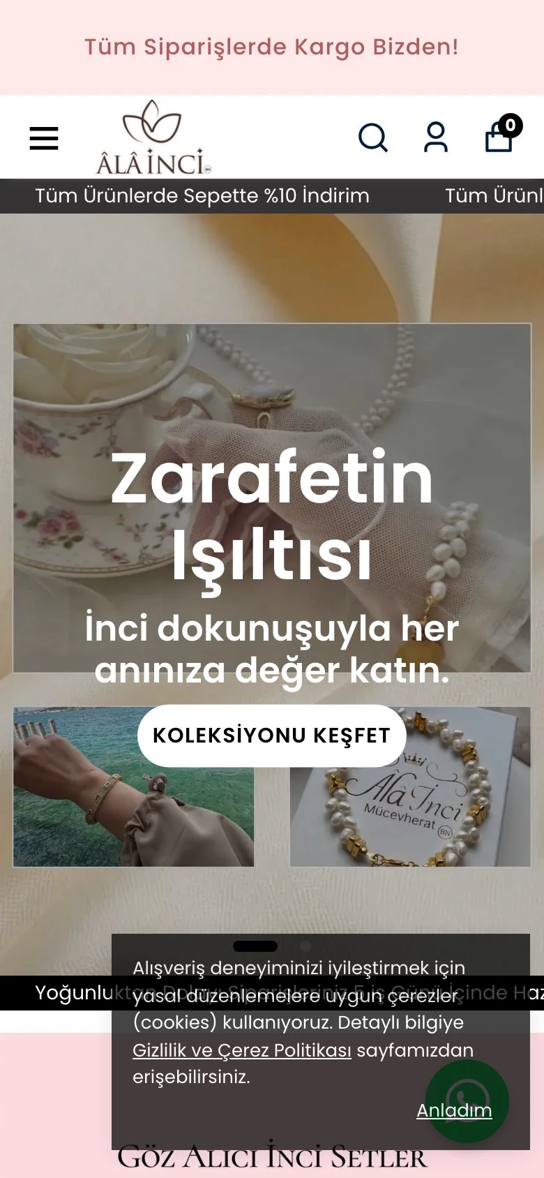 Ala İnci mobile view
