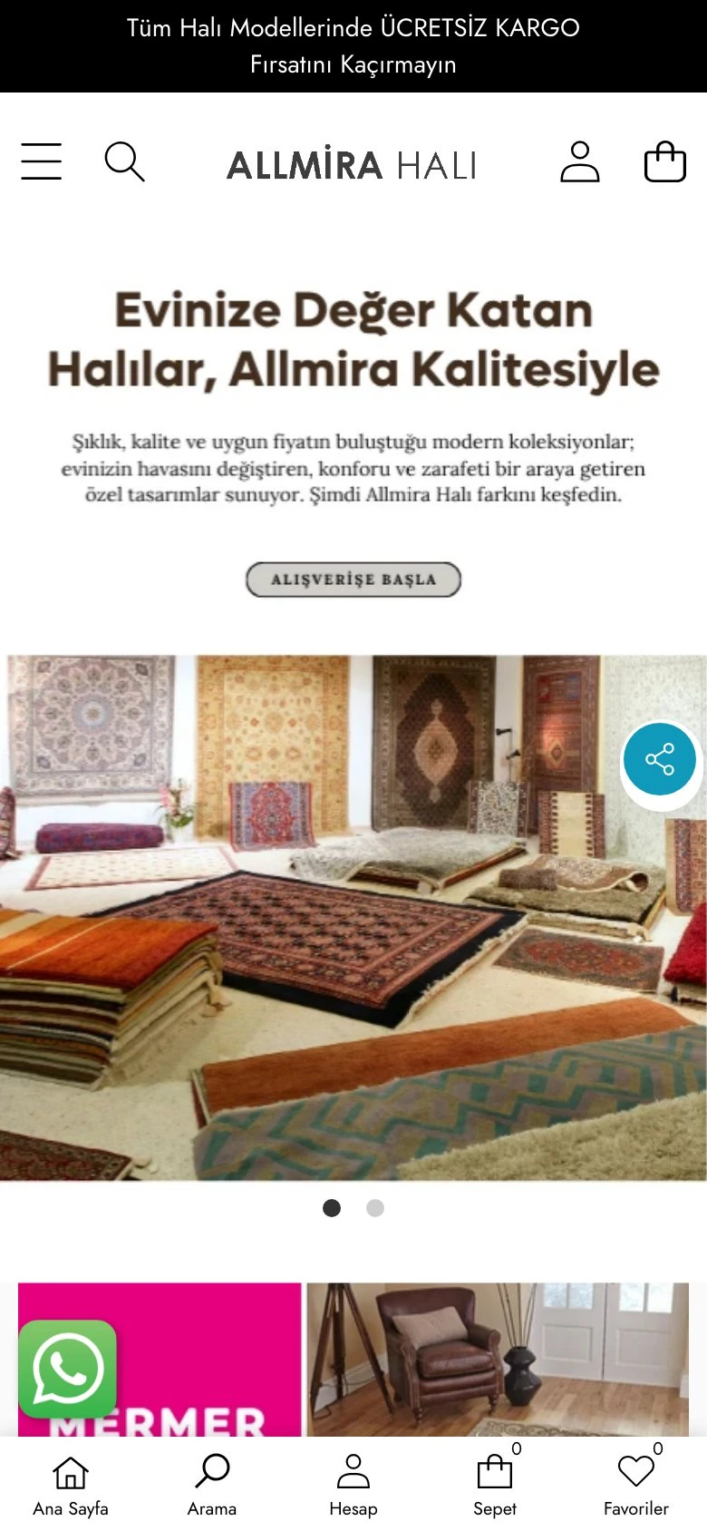 Allmira Rugs mobile view