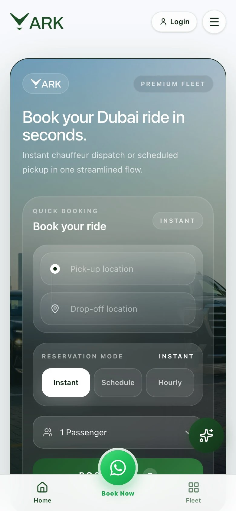 ARK Dubai mobile view