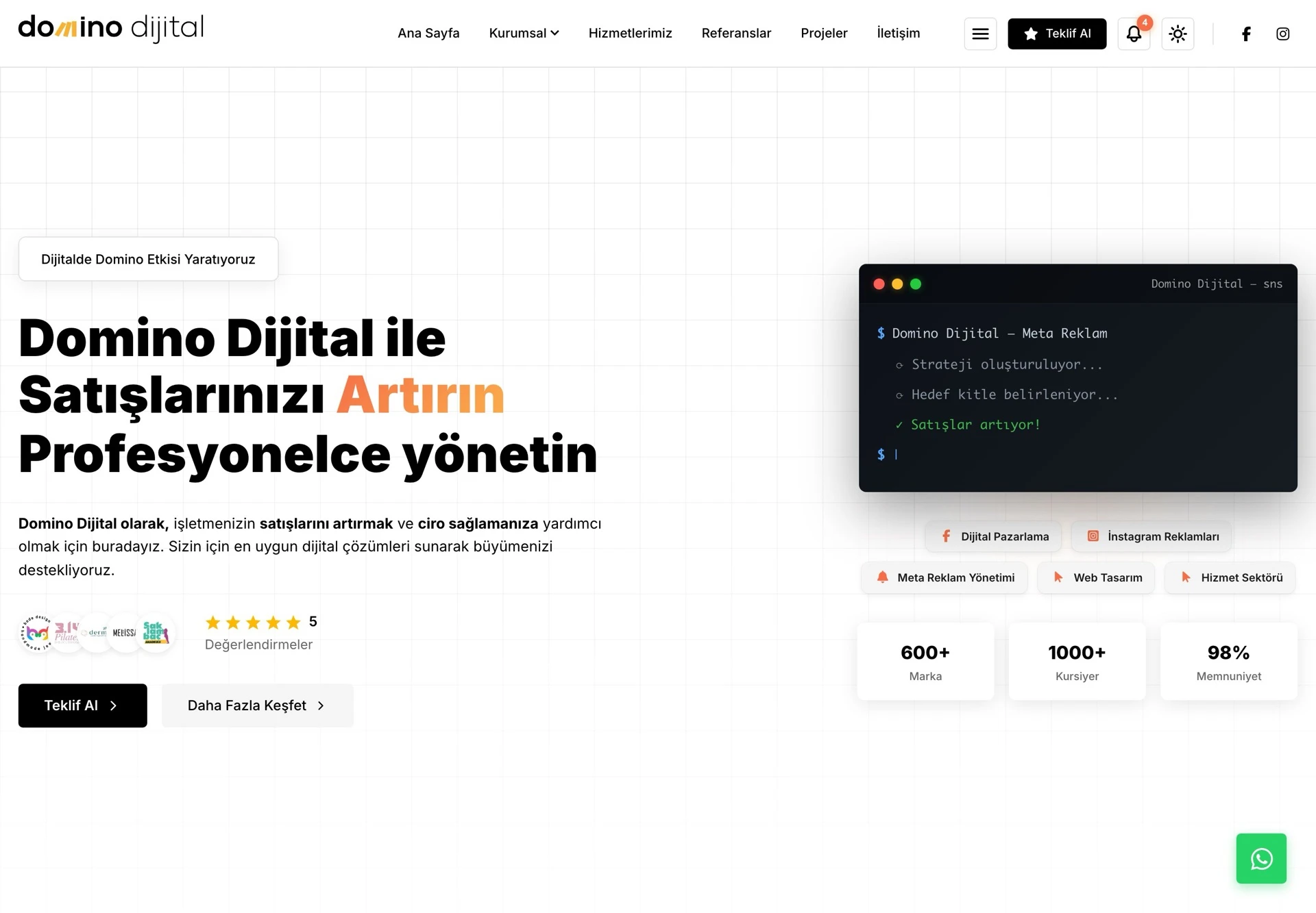 Domino Digital website